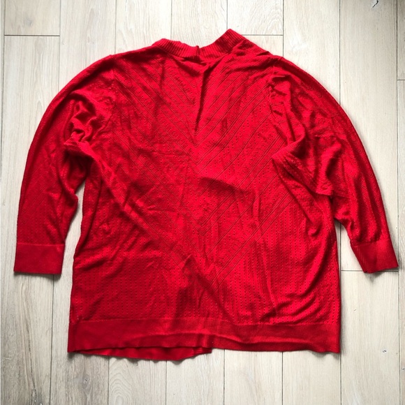 Torrid Open Front Lace Cardigan in Red Size 3X - Picture 10 of 10